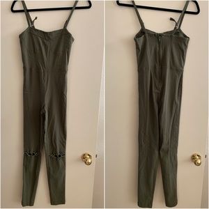 XS Fashion Nova Olive Jumpsuit